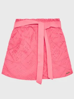 Guess Szorty materiałowe J3GD04 WFGJ0 Różowy Relaxed Fit