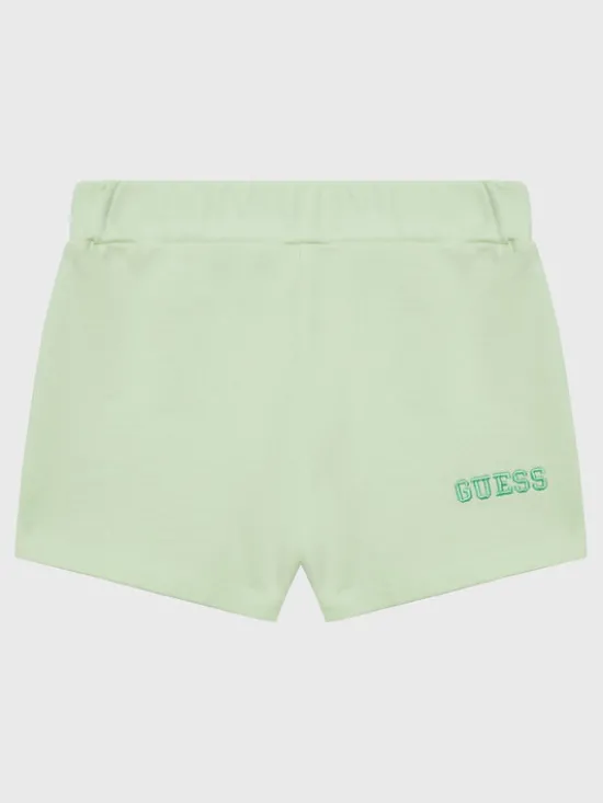 Guess Szorty materiałowe K3GD11 KA6R3 Zielony Regular Fit
