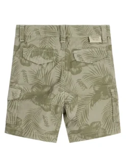 Guess Szorty materiałowe N3GD12 WFCB0 Zielony Regular Fit