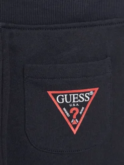 Guess Szorty materiałowe N93Q18 KAUG0 Niebieski Regular Fit