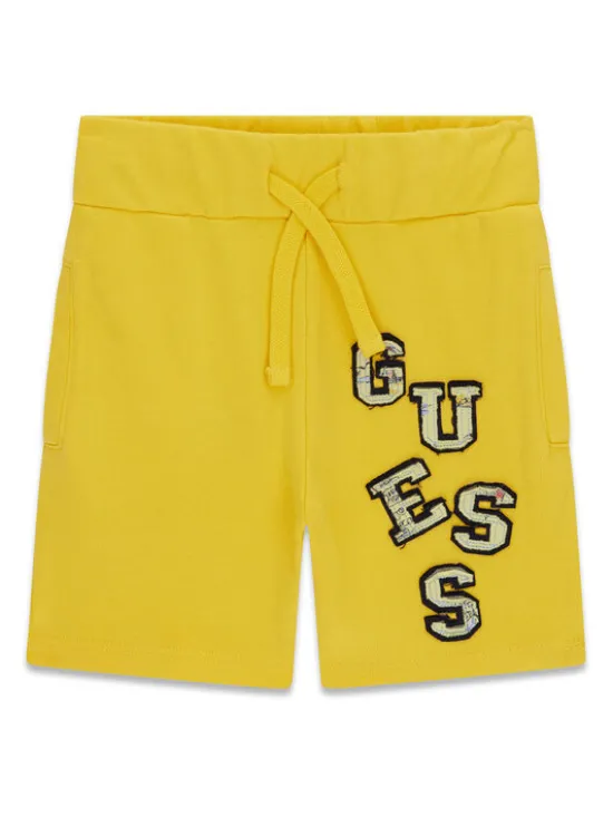 Guess Szorty sportowe N6GD02 KA6R4 Żółty Regular Fit