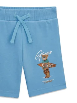 Guess Szorty sportowe N6GD04 KA6R4 Niebieski Regular Fit