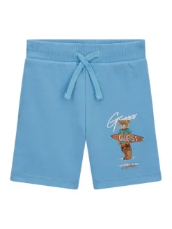 Guess Szorty sportowe N6GD04 KA6R4 Niebieski Regular Fit