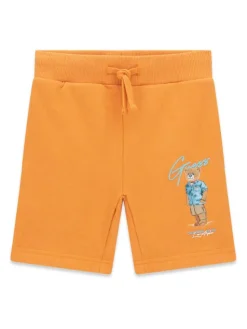 Guess Szorty sportowe N6GD04 KA6R4 Pomarańczowy Regular Fit