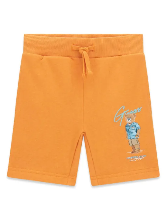 Guess Szorty sportowe N6GD04 KA6R4 Pomarańczowy Regular Fit
