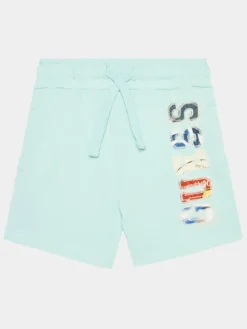 Guess Szorty sportowe N4GD04 KA6R3 Niebieski Relaxed Fit