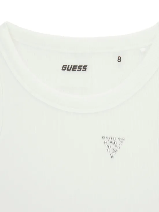 Guess Top J6GI36 K8RT2 Biały Slim Fit