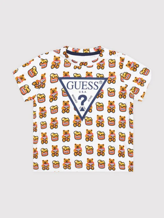 Guess T-Shirt H1YT00 K6YW1 Biały Regular Fit