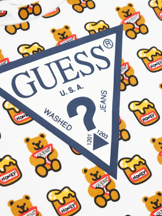 Guess T-Shirt H1YT00 K6YW1 Biały Regular Fit