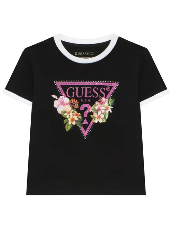 Guess T-Shirt J6GI23 K6YW4 Czarny Regular Fit