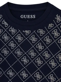Guess T-Shirt J6GI05 K6YW4 Granatowy Boxy Fit
