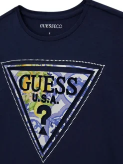 Guess T-Shirt J6GI13 K6YW4 Granatowy Relaxed Fit