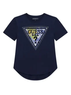 Guess T-Shirt J6GI13 K6YW4 Granatowy Relaxed Fit