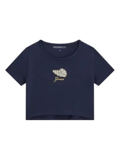 Guess T-Shirt J6GI10 K6YW4 Granatowy Relaxed Fit