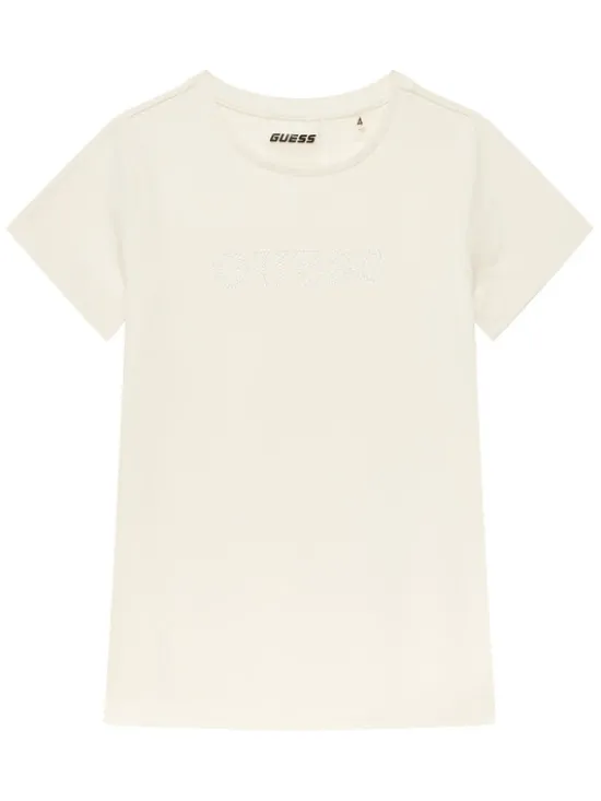 Guess T-Shirt J4RI49 J1314 Beżowy Regular Fit