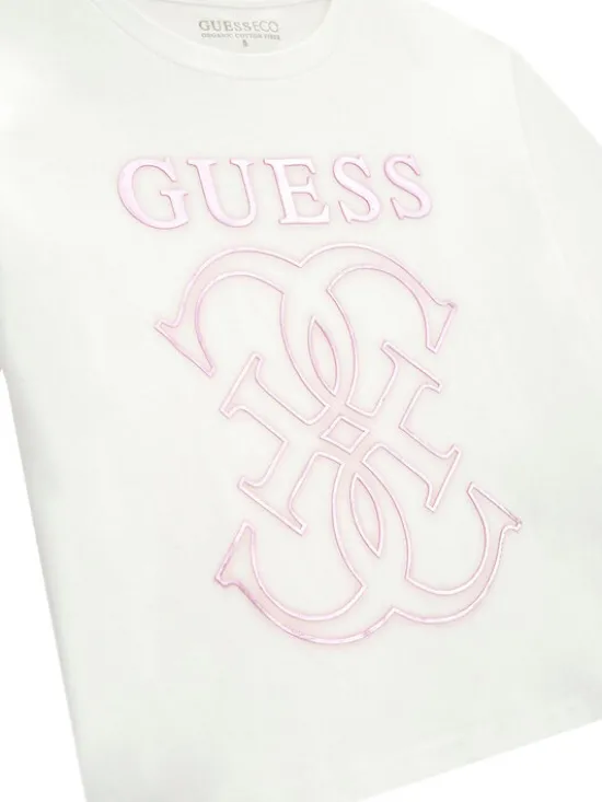 Guess T-Shirt J6RI22 K8HM4 Biały Regular Fit