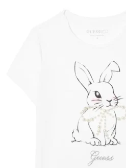 Guess T-Shirt J6RI24 K6YW4 Biały Regular Fit