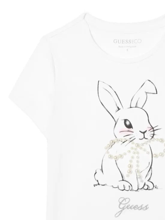 Guess T-Shirt J6RI24 K6YW4 Biały Regular Fit