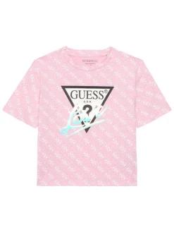 Guess T-Shirt J6RI08 K6YW4 Różowy Regular Fit