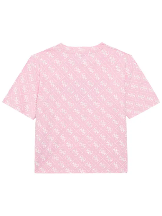 Guess T-Shirt J6RI08 K6YW4 Różowy Regular Fit