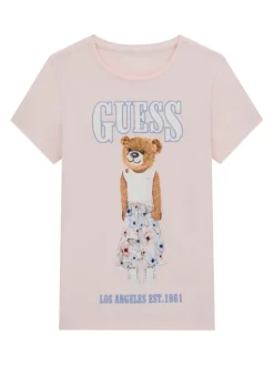 Guess T-Shirt J6RI10 K6YW4 Różowy Regular Fit