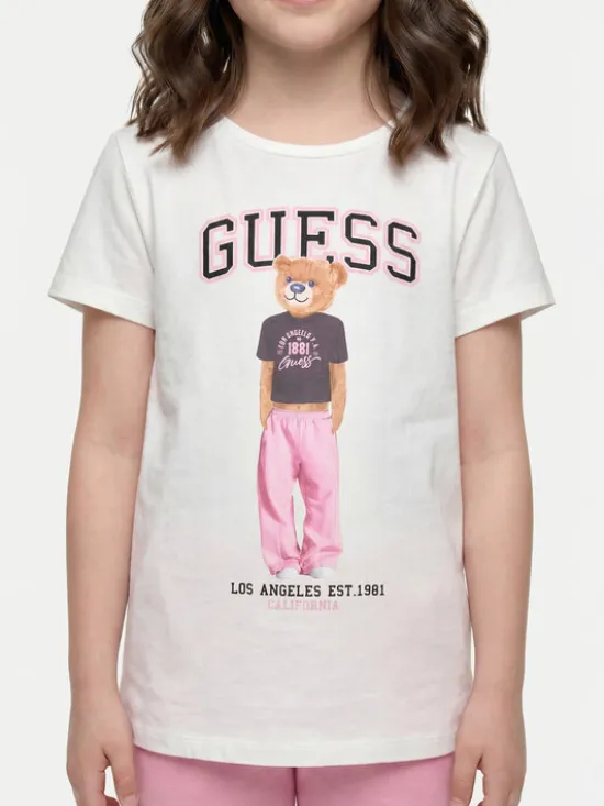 Guess T-Shirt J6YI08 K3710 Biały Regular Fit