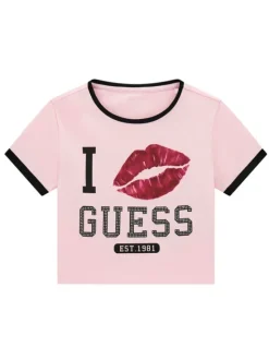 Guess T-Shirt J6YI11 K3716 Różowy Regular Fit