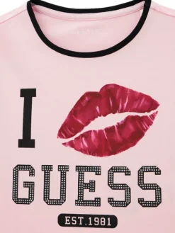 Guess T-Shirt J6YI11 K3716 Różowy Regular Fit