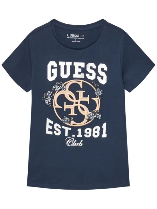 Guess T-Shirt J5YI25 K6YW4 Granatowy Regular Fit