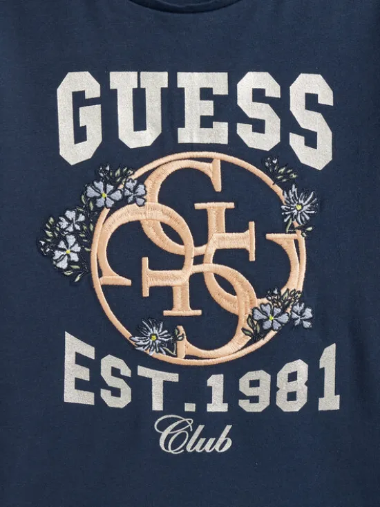 Guess T-Shirt J5YI25 K6YW4 Granatowy Regular Fit