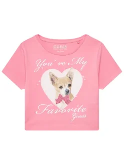 Guess T-Shirt J5YI08 K6YW4 Różowy Regular Fit