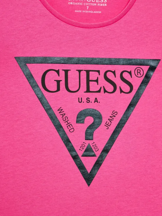Guess T-Shirt K73I56 K8HM0 Różowy Regular Fit