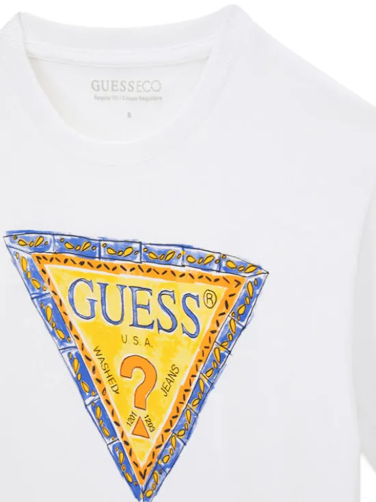 Guess T-Shirt L6GI00 K8HM4 Biały Regular Fit