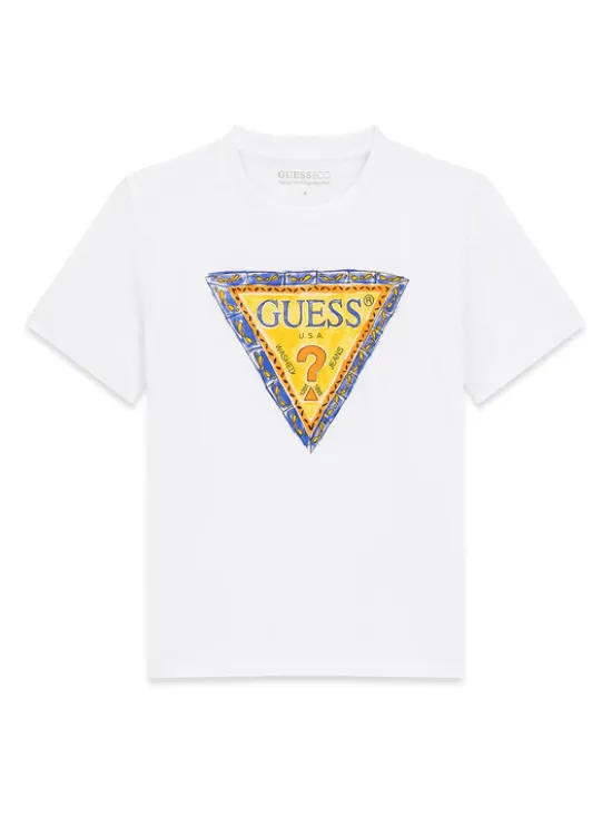 Guess T-Shirt L6GI00 K8HM4 Biały Regular Fit