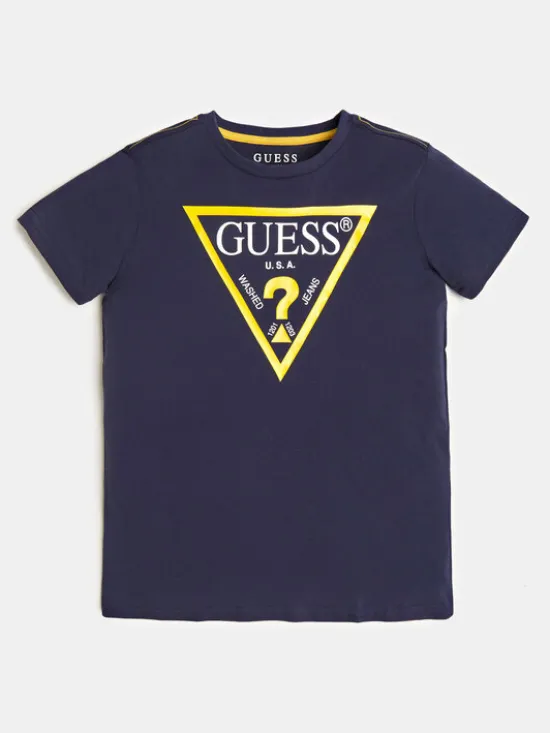 Guess T-Shirt L73I55 K8HM0 Granatowy Regular Fit