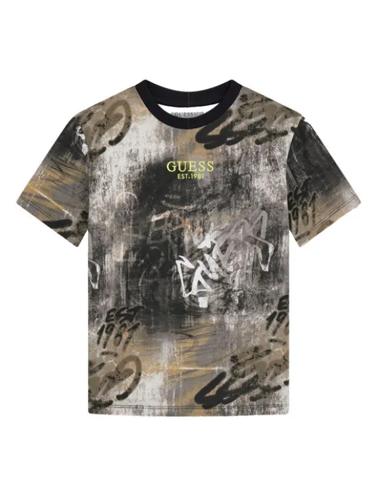 Guess T-Shirt L6RI04 K8HM4 Kolorowy Oversize
