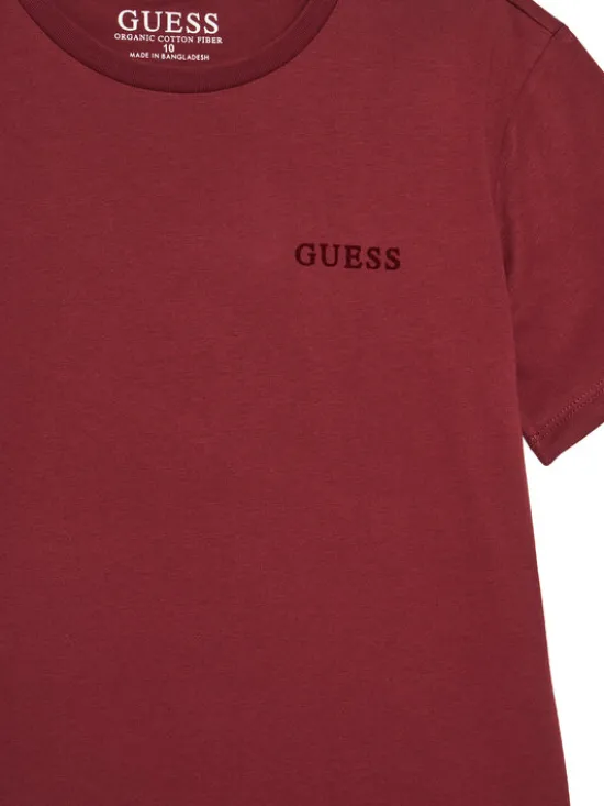 Guess T-Shirt L5YI39 K8HM4 Bordowy Regular Fit