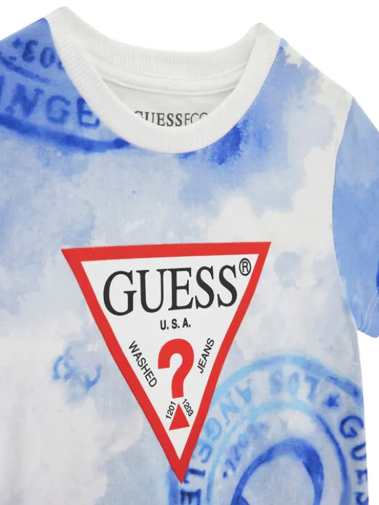 Guess T-Shirt N6GI02 K8HM4 Niebieski Regular Fit