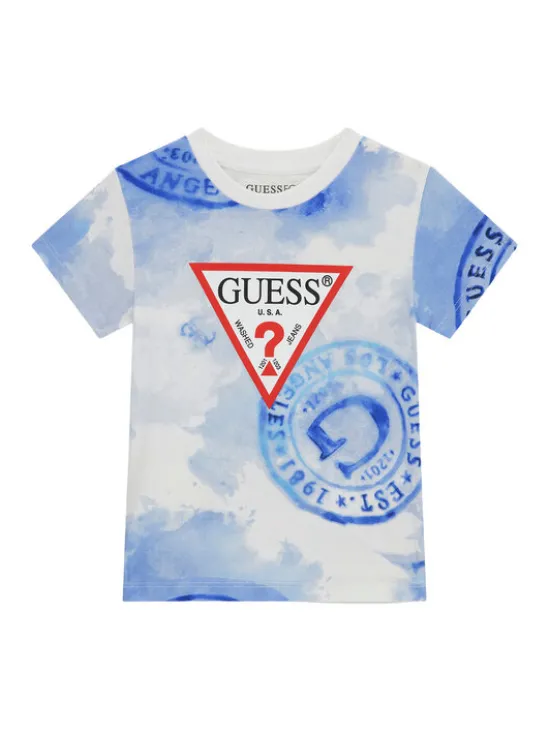 Guess T-Shirt N6GI02 K8HM4 Niebieski Regular Fit