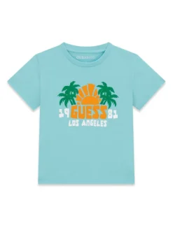 Guess T-Shirt N6GI09 K8HM4 Niebieski jasny Regular Fit