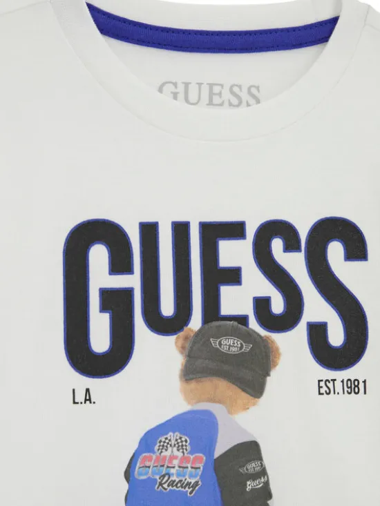 Guess T-Shirt N6RI05 K8HM4 Biały Regular Fit