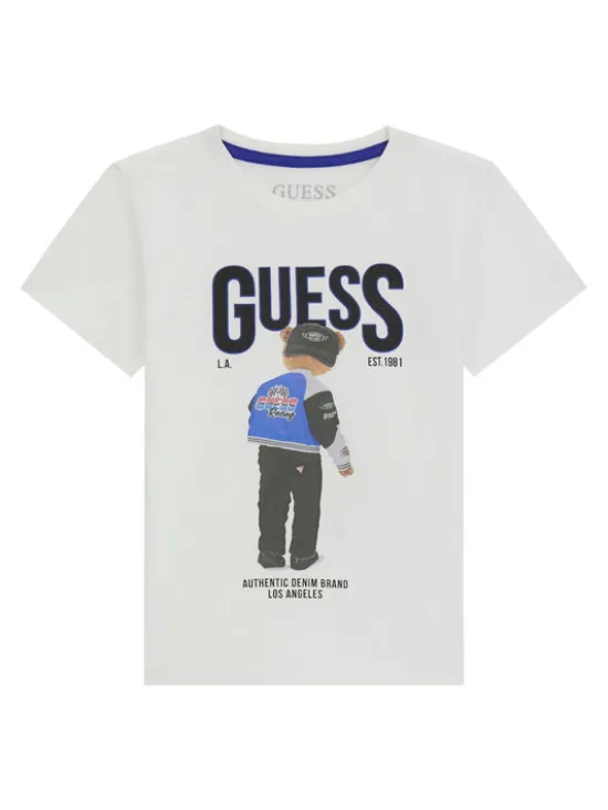 Guess T-Shirt N6RI05 K8HM4 Biały Regular Fit