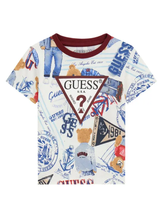 Guess T-Shirt N6RI04 K8HM4 Kolorowy Regular Fit
