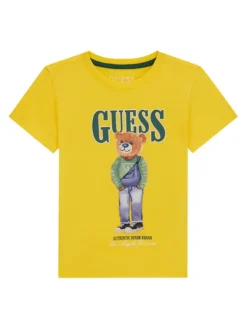 Guess T-Shirt N6RI05 K8HM4 Żółty Regular Fit