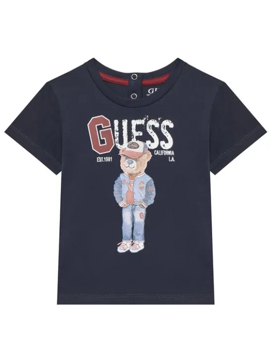 Guess T-Shirt N5YI22 K8HM4 Granatowy Regular Fit