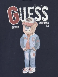 Guess T-Shirt N5YI22 K8HM4 Granatowy Regular Fit