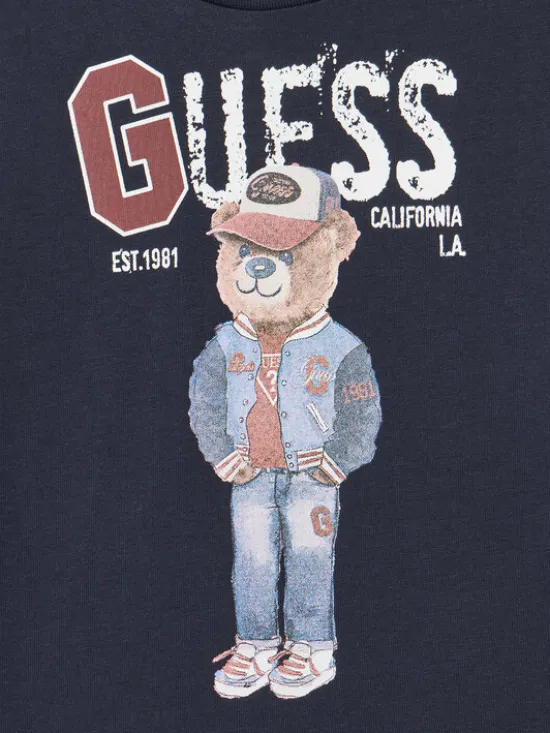 Guess T-Shirt N5YI22 K8HM4 Granatowy Regular Fit