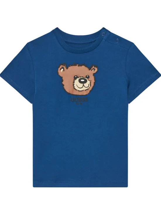 Guess T-Shirt N5YI16 K8HM4 Granatowy Regular Fit