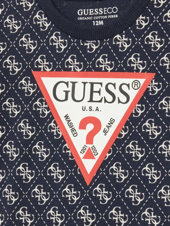 Guess T-Shirt N5YI04 K8HM4 Granatowy Regular Fit