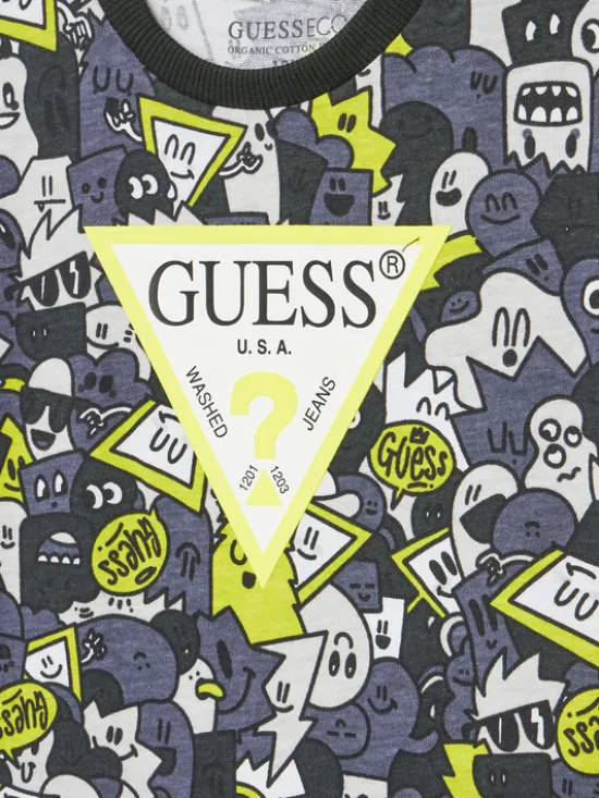 Guess T-Shirt N5YI04 K8HM4 Szary Regular Fit